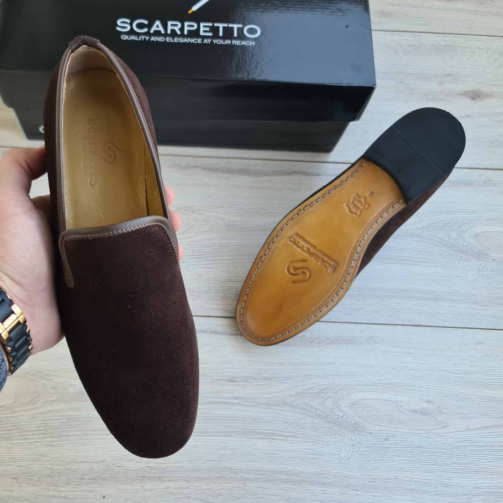 Suede Leather Loafer with Stitched - Picture 5 of 5